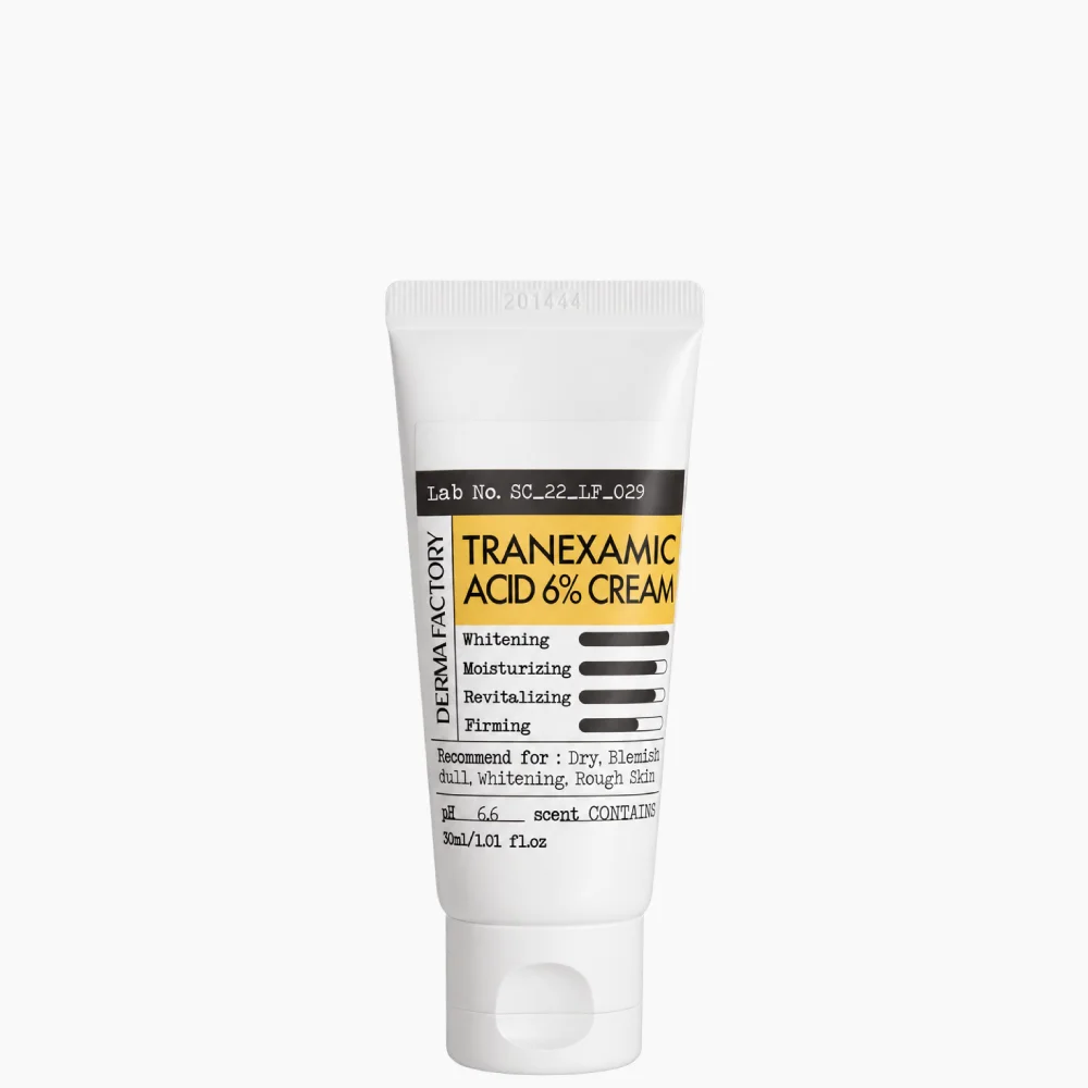 Tranexamic Acid 6% Cream de DERMA FACTORY DERMA FACTORY Tranexamic Acid 6% Cream 30 ml, crema facial coreana para tono desigual. Copiar